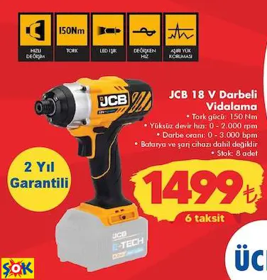 JCB 18 V DARBELİ VİDALAMA JCB 18 V DARBELİ VİDALAMA